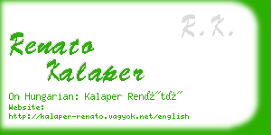 renato kalaper business card